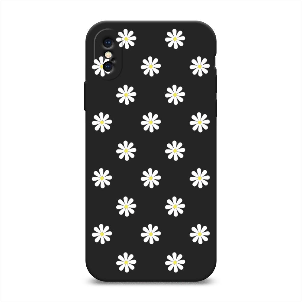 

Матовый силиконовый чехол "Маленькие ромашки" на Apple iPhone XS (10S), 11852-1