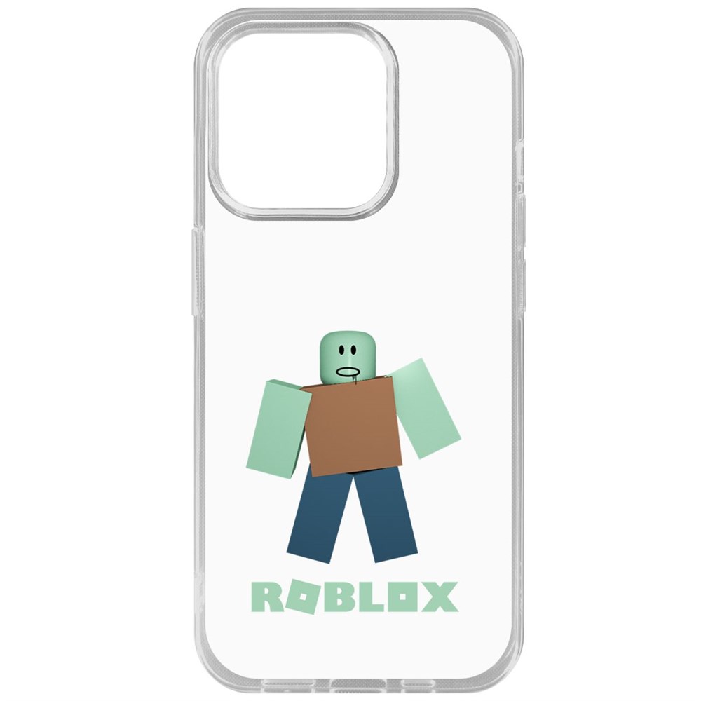 

Чехол-накладка Krutoff Clear Case Roblox-Зомби для iPhone 15 Pro, Прозрачный