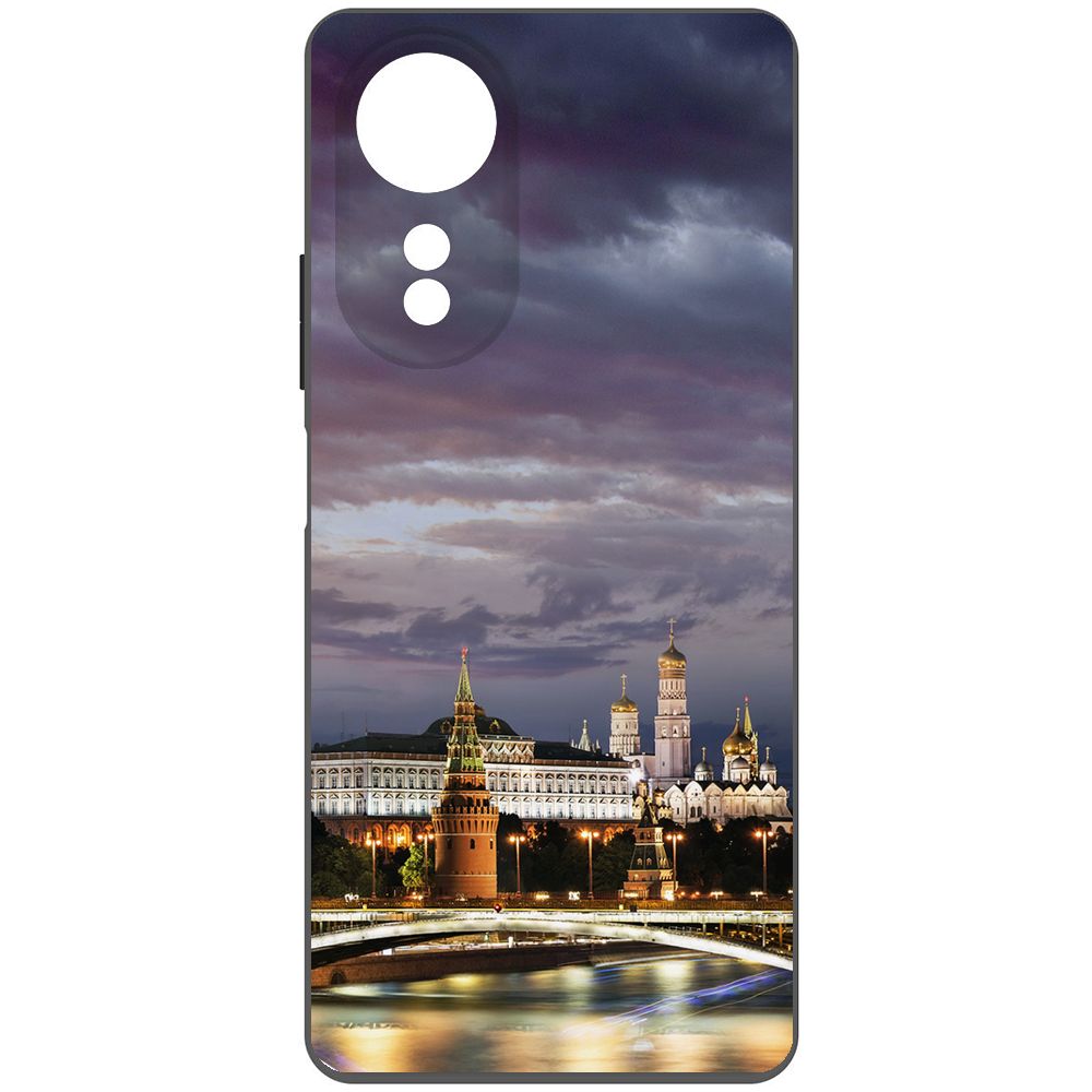 Чехол-накладка Krutoff Soft Case Россия, Московский Кремль для Oppo A58 4G черный