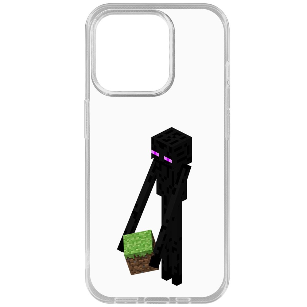 

Чехол-накладка Krutoff Clear Case Minecraft-Эндермен для iPhone 15 Pro, Прозрачный