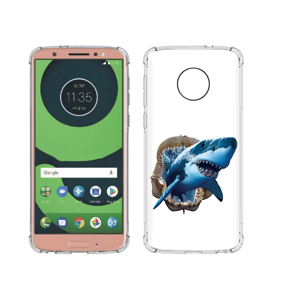 

Чехол MyPads Tocco для Motorola Moto G6 челюсти (PT99805.376.675), Прозрачный, Tocco