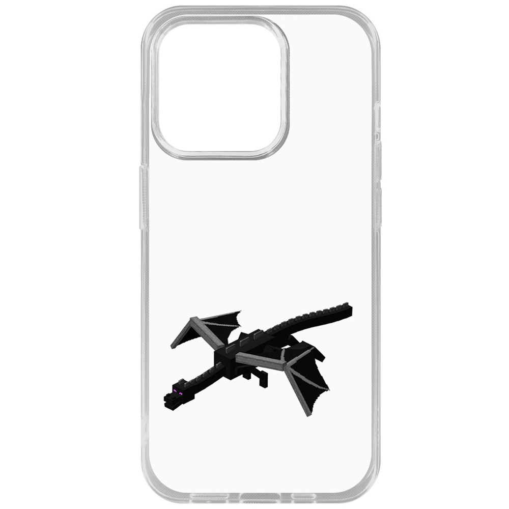 Чехол-накладка Krutoff Clear Case Minecraft-Дракон Края для iPhone 15 Pro