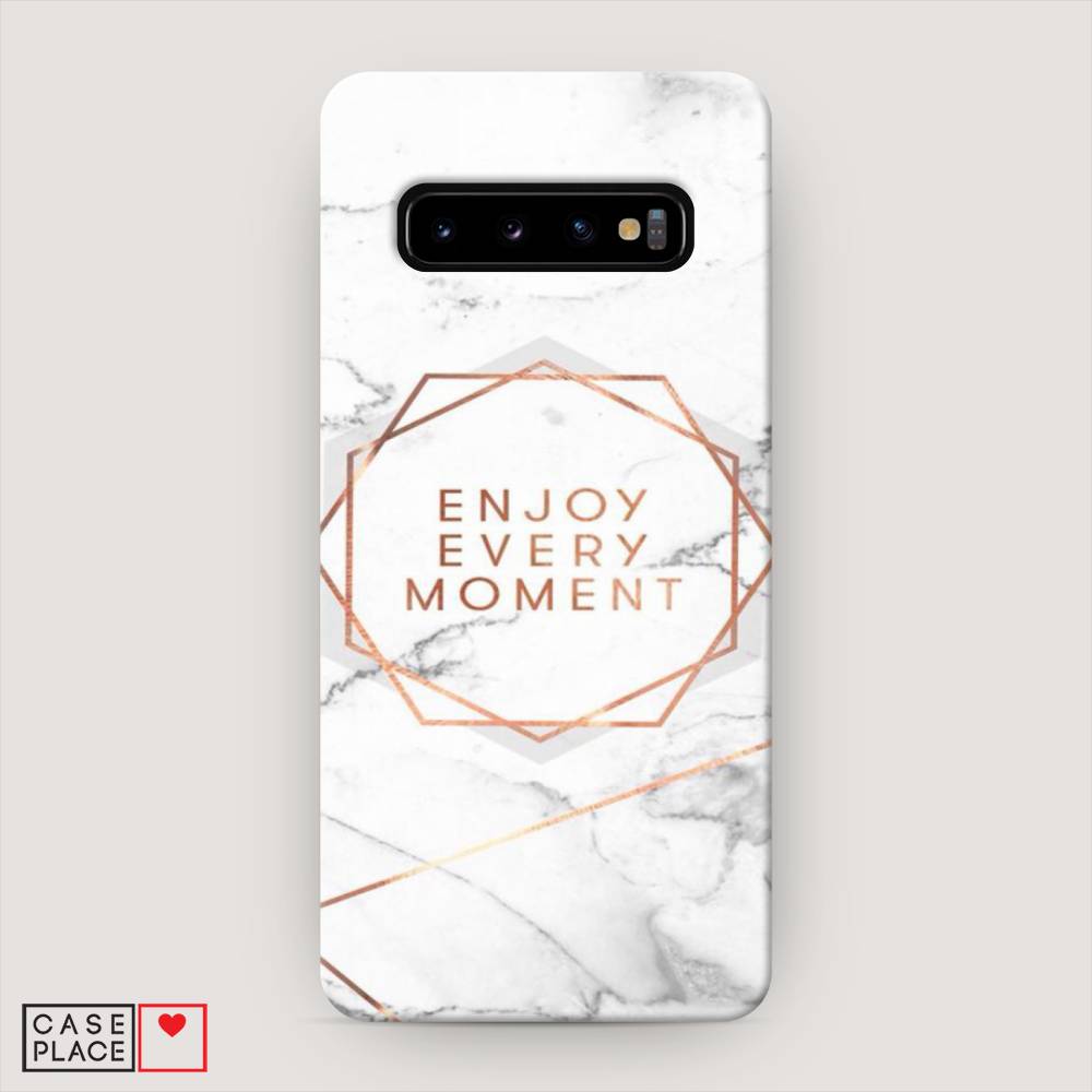 

Пластиковый чехол "Enjoy every moment мрамор" на Samsung Galaxy S10, 27020-5