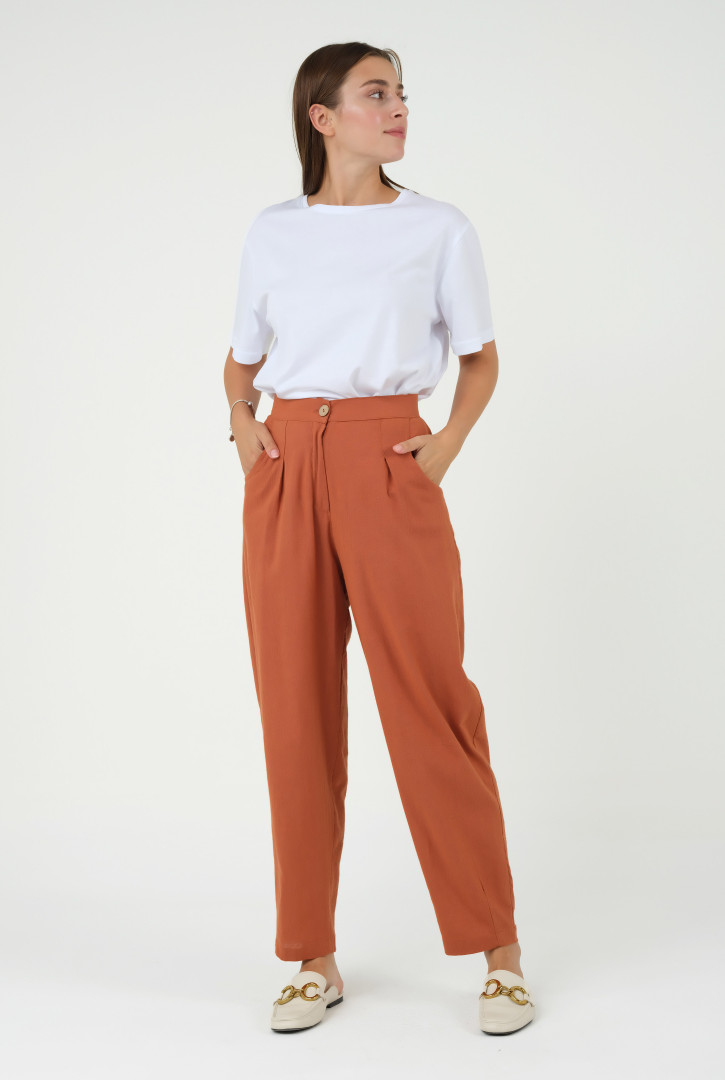 

Брюки женские HE-QA T3265 коричневые 38 (товары доставляются из-за рубежа), T3265