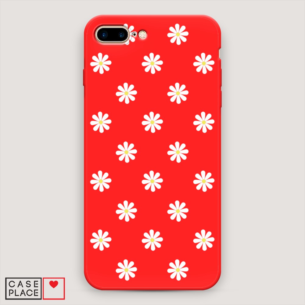 

Матовый силиконовый чехол "Маленькие ромашки" на Apple iPhone 7 Plus, 10753-1