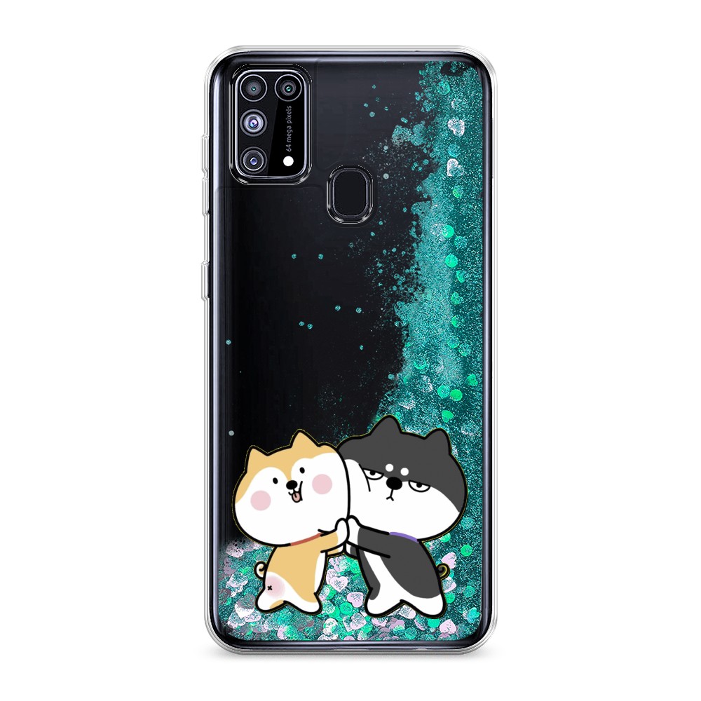

Жидкий чехол с блестками "Обнимашки акита" на Samsung Galaxy M31, 2100795-1