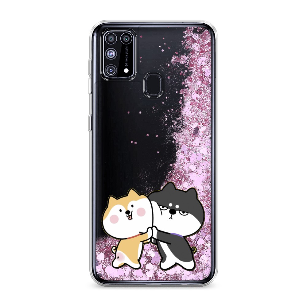 

Жидкий чехол с блестками "Обнимашки акита" на Samsung Galaxy M31, 2100794-1
