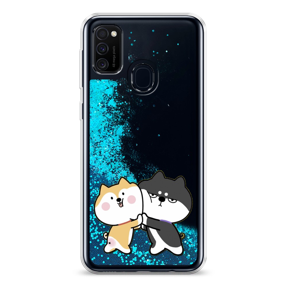 

Жидкий чехол с блестками "Обнимашки акита" на Samsung Galaxy M30s, 29893-1