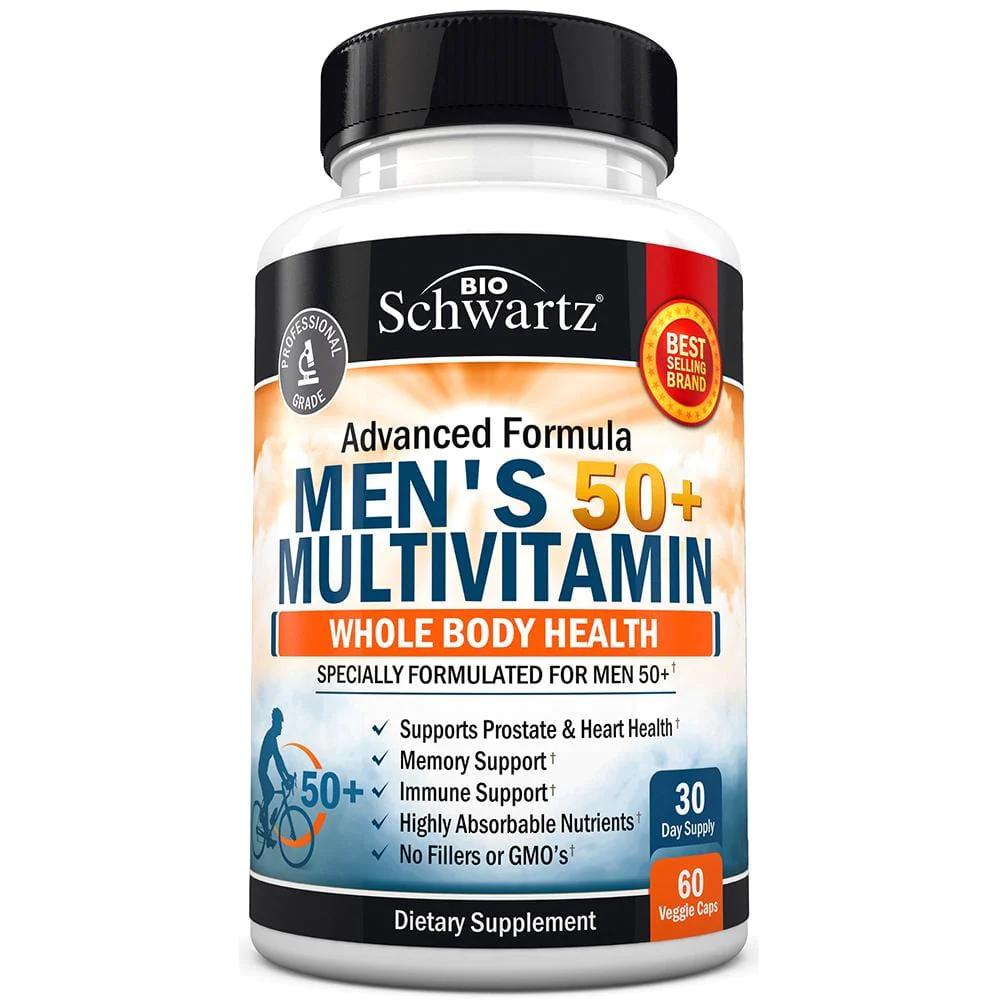 BioShwartz Men's 50+ Multivitamin Capsules, 60