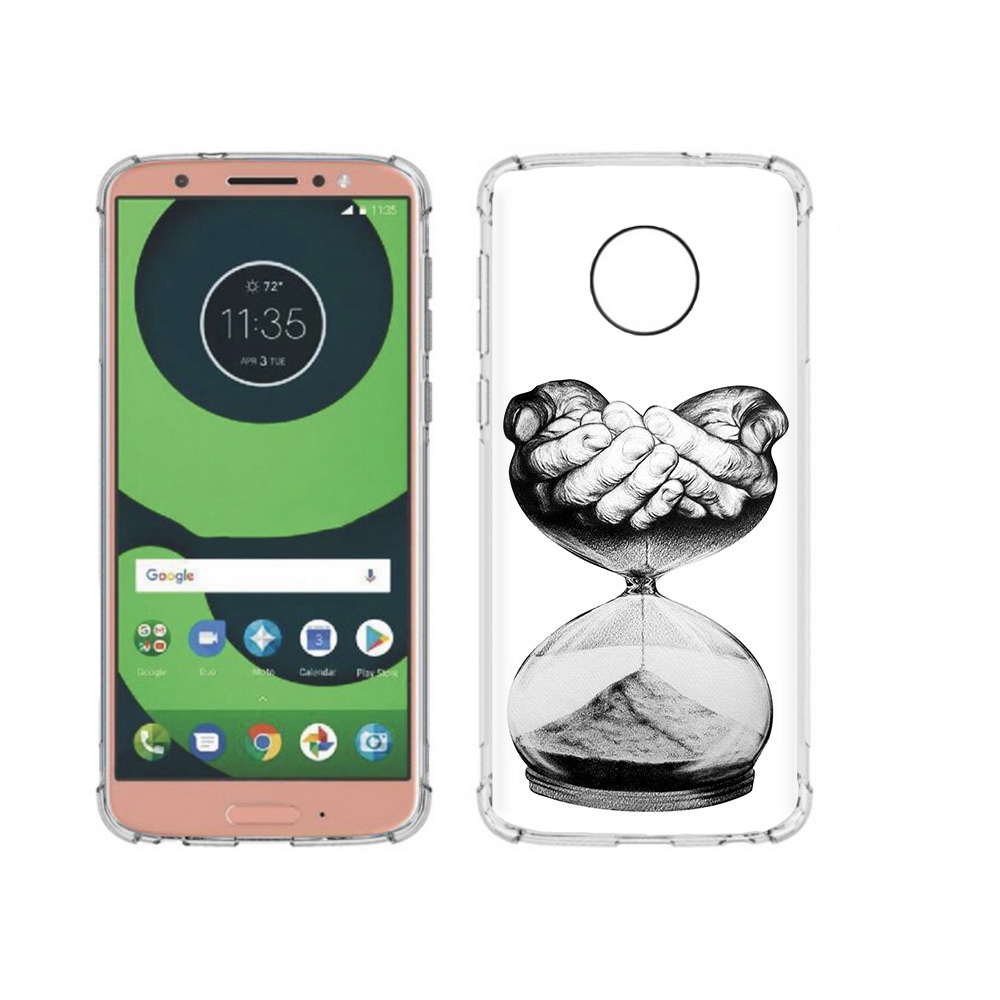 Чехол MyPads Tocco для Motorola Moto G6 часы жизни черно белый (PT99805.376.669)