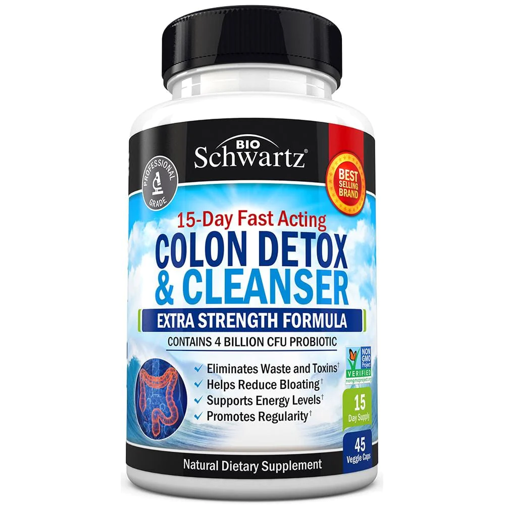 BioShwartz Colon Detox & Cleanser Capsules, 45