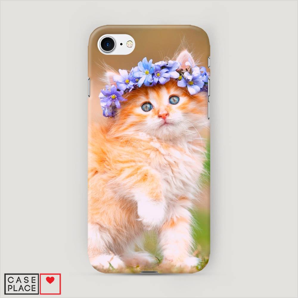

Пластиковый чехол "Рыжий кот в венке" на Apple iPhone SE 2020, 12420-1
