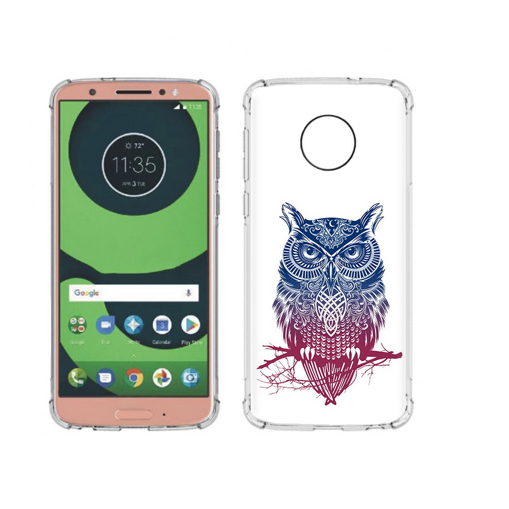 

Чехол MyPads Tocco для Motorola Moto G6 хиппи сова (PT99805.376.664), Прозрачный, Tocco