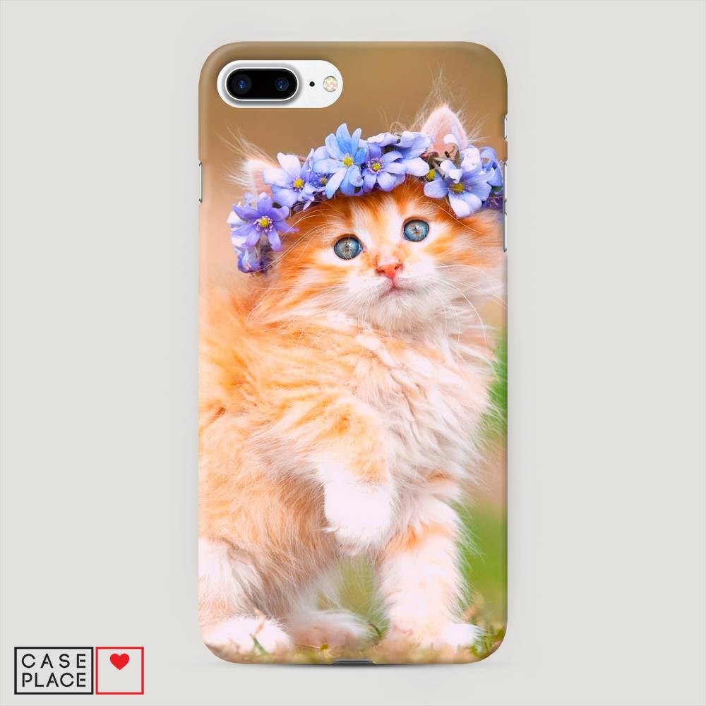 

Пластиковый чехол "Рыжий кот в венке" на Apple iPhone 8 Plus, 10920-1