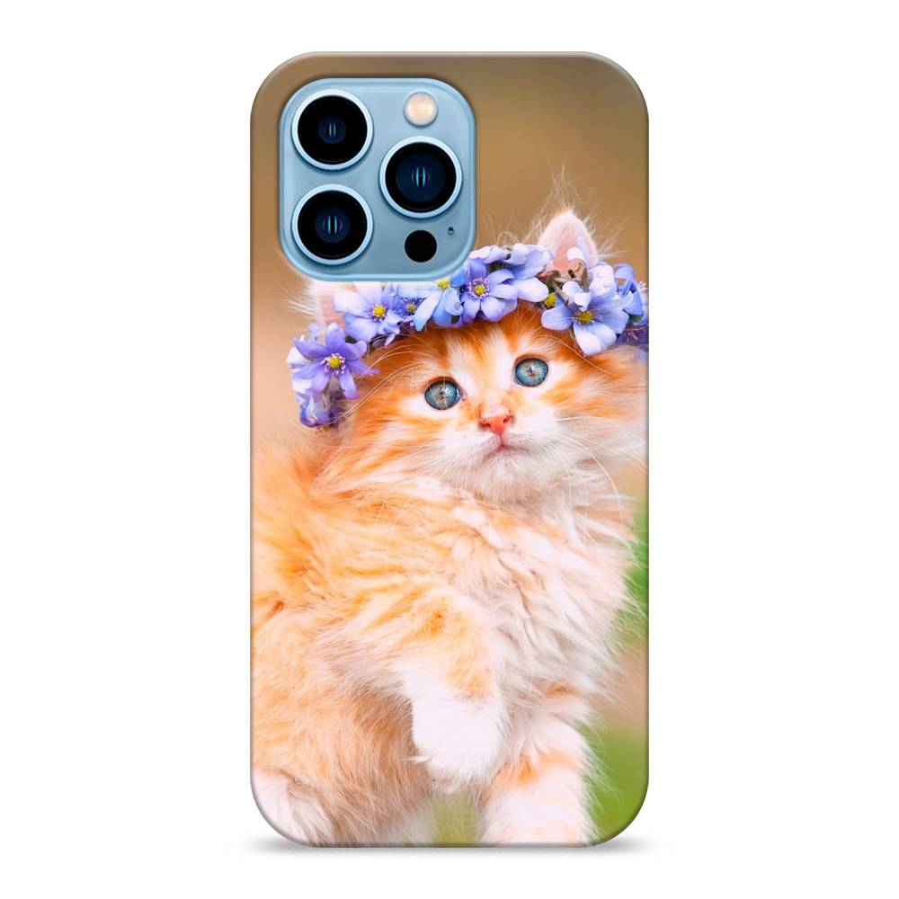 

Пластиковый чехол "Рыжий кот в венке" на Apple iPhone 13 Pro, 14320-1