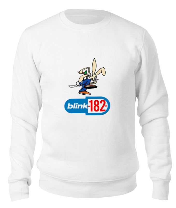 

Свитшот унисекс Printio Blink-182 rabbit белый M, Blink-182 rabbit