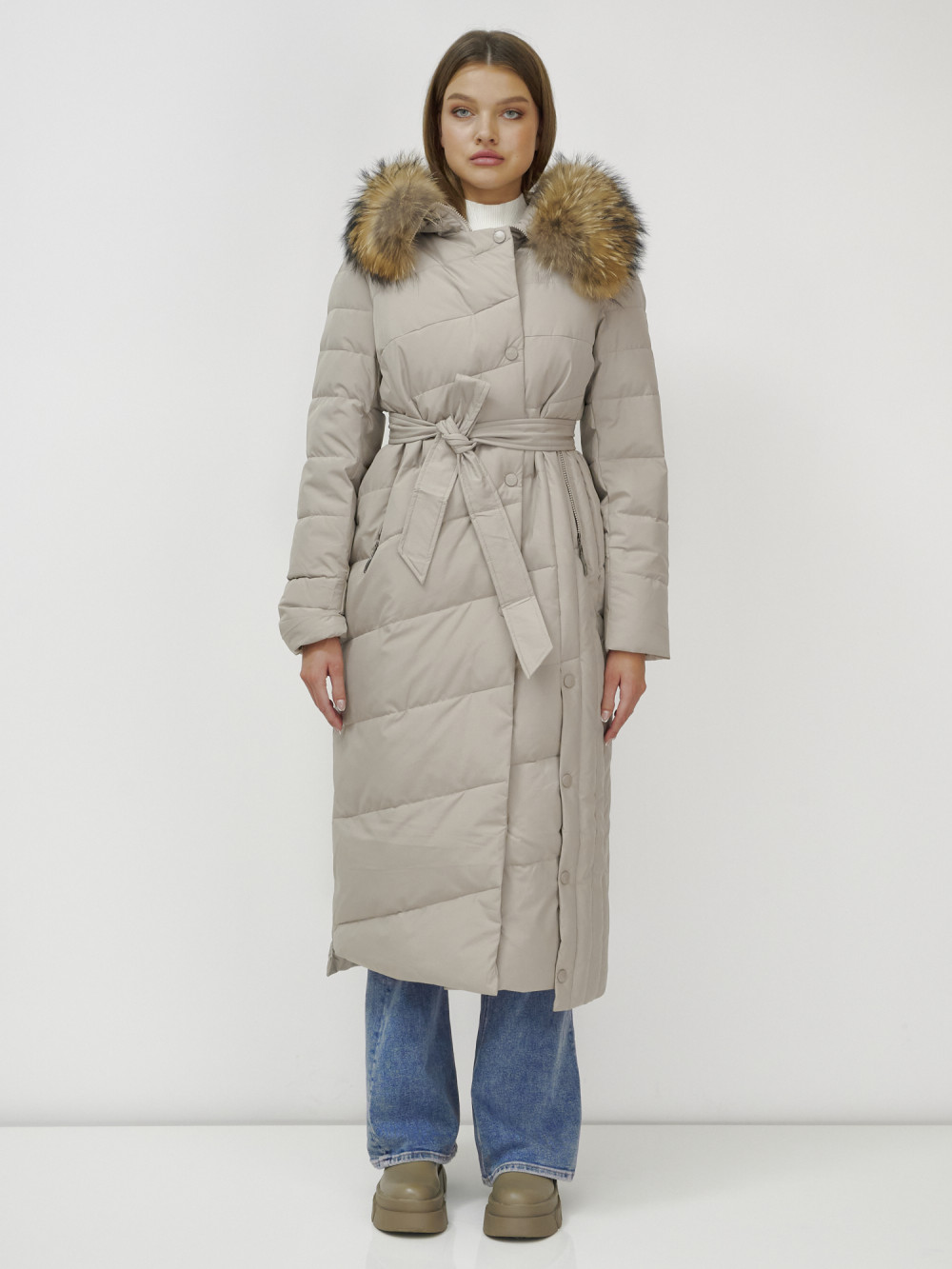 

Пальто женское MTFORCE 3335 бежевое 3XL, Бежевый, 3335