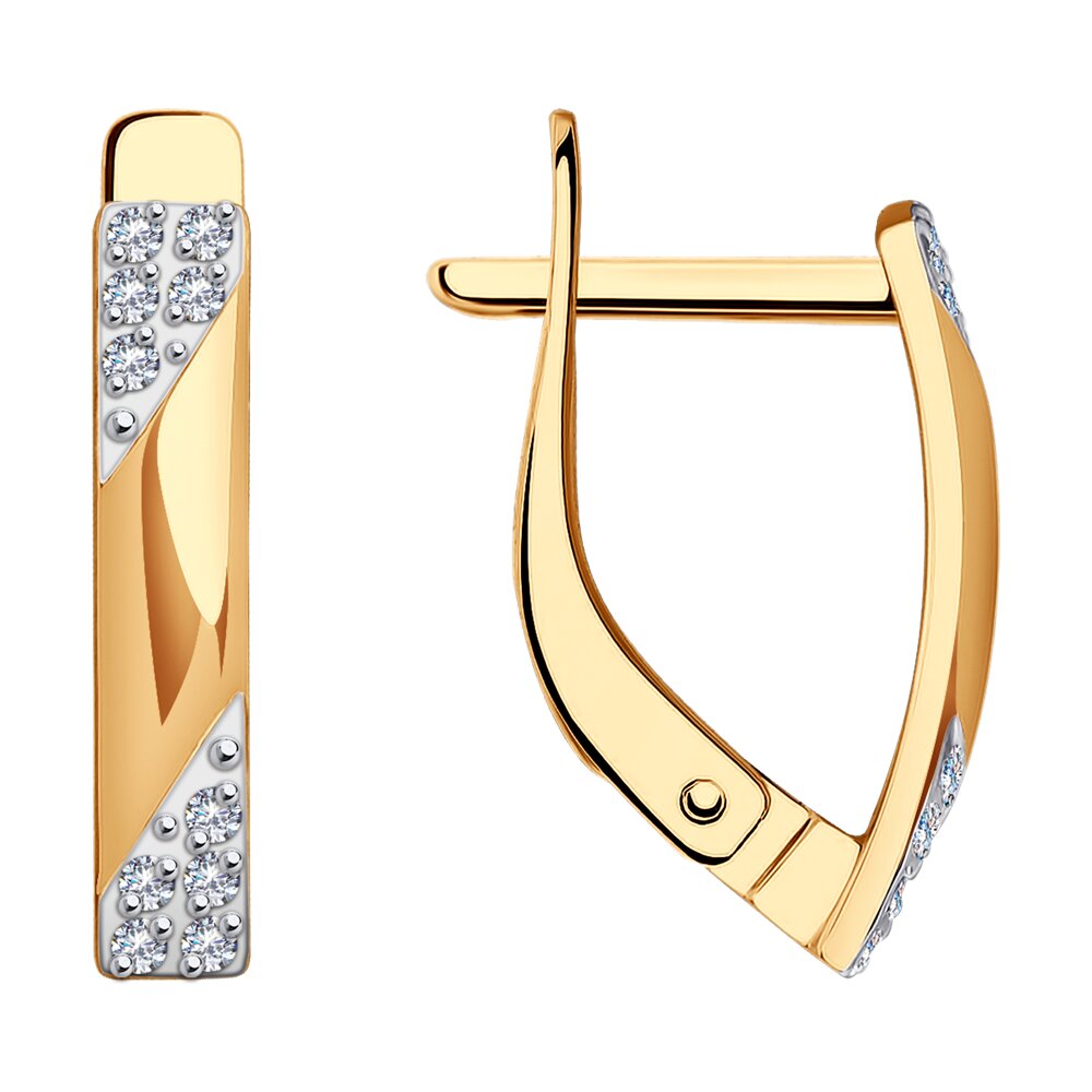 

Серьги из красного золота Diamant 51-120-01609-1, фианит, 51-120-01609-1