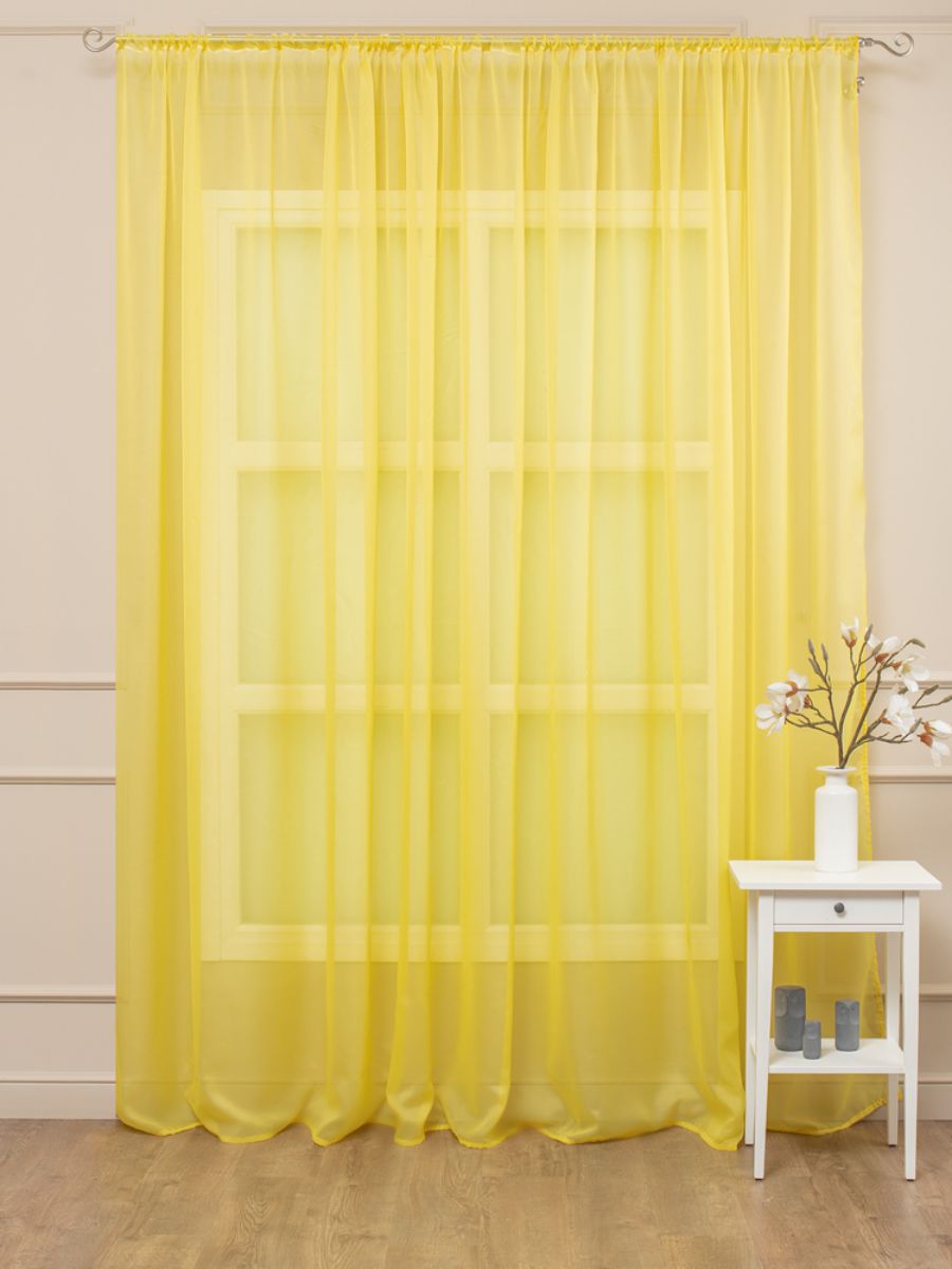 фото Тюль amore mio 109 300x270 см желтая