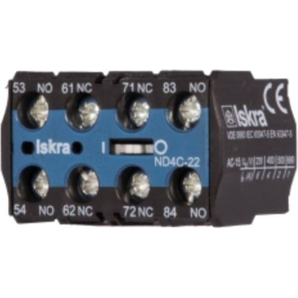 

iskra Блок-контакт для миниконтакторов ND4M-13 УТ-00019720
