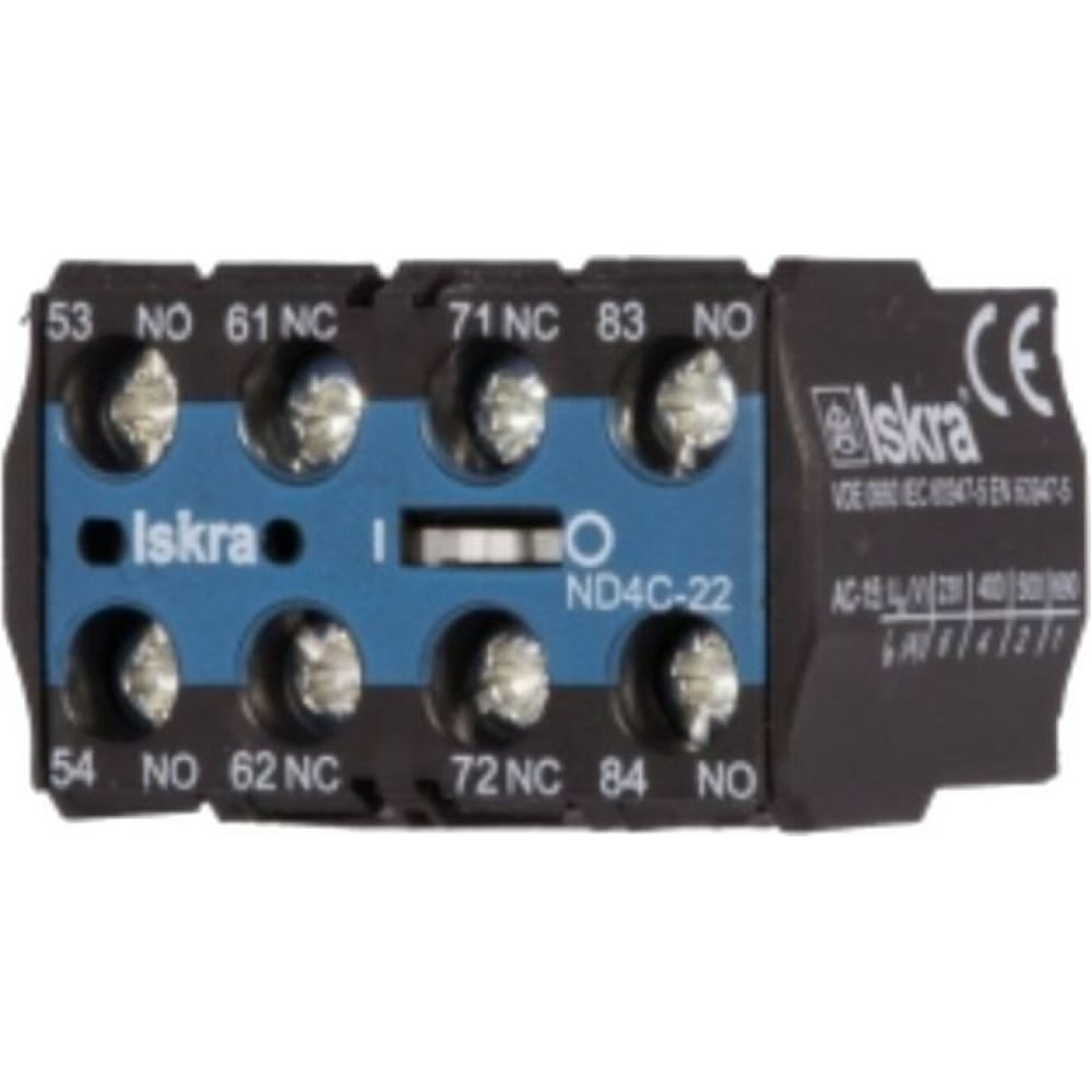 фото Iskra блок-контакт для миниконтакторов nd4m-40 ут-00015156