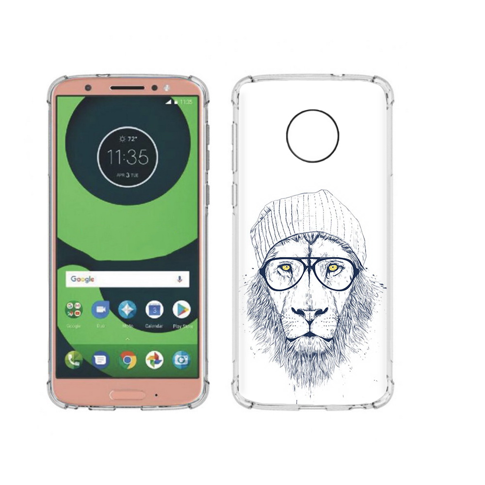 

Чехол MyPads Tocco для Motorola Moto G6 хиппи лев (PT99805.376.663), Прозрачный, Tocco