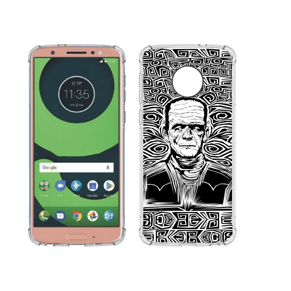 

Чехол MyPads Tocco для Motorola Moto G6 франкенштейн черно белый (PT99805.376.661), Прозрачный, Tocco