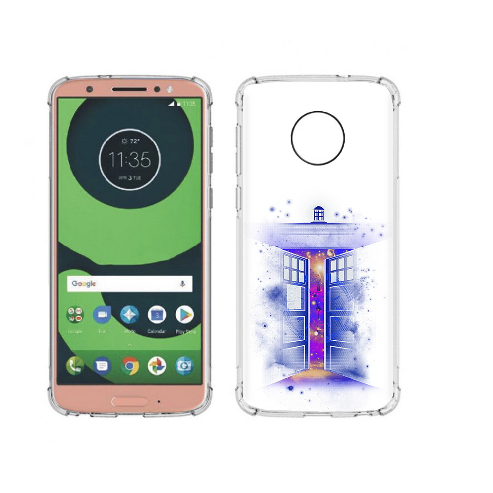 

Чехол MyPads Tocco для Motorola Moto G6 фиолетовый уголок абстракция (PT99805.376.659), Прозрачный, Tocco
