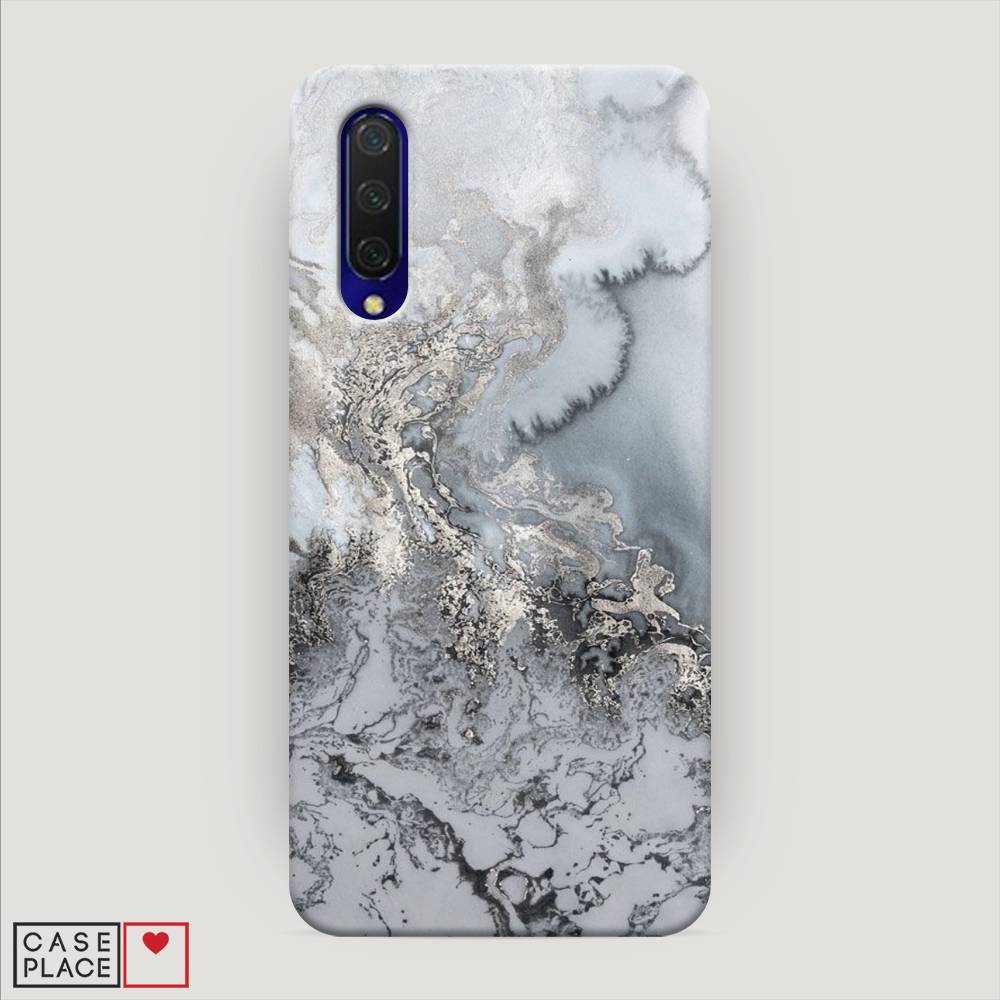 фото Пластиковый чехол "морозная лавина серая" на xiaomi mi 9 lite awog