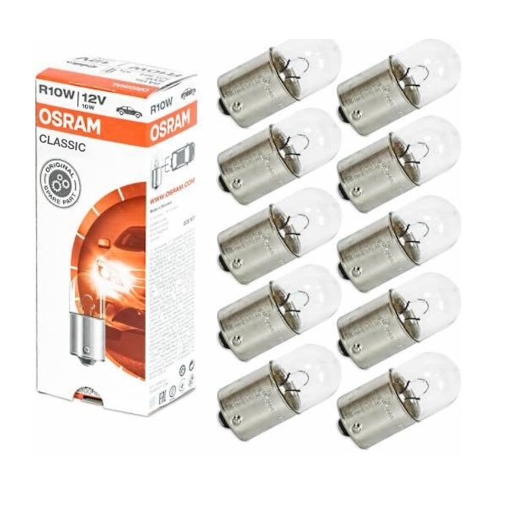 Комплект автомобильных сигнальных ламп Osram R10W (10W 12V) Classic 10шт