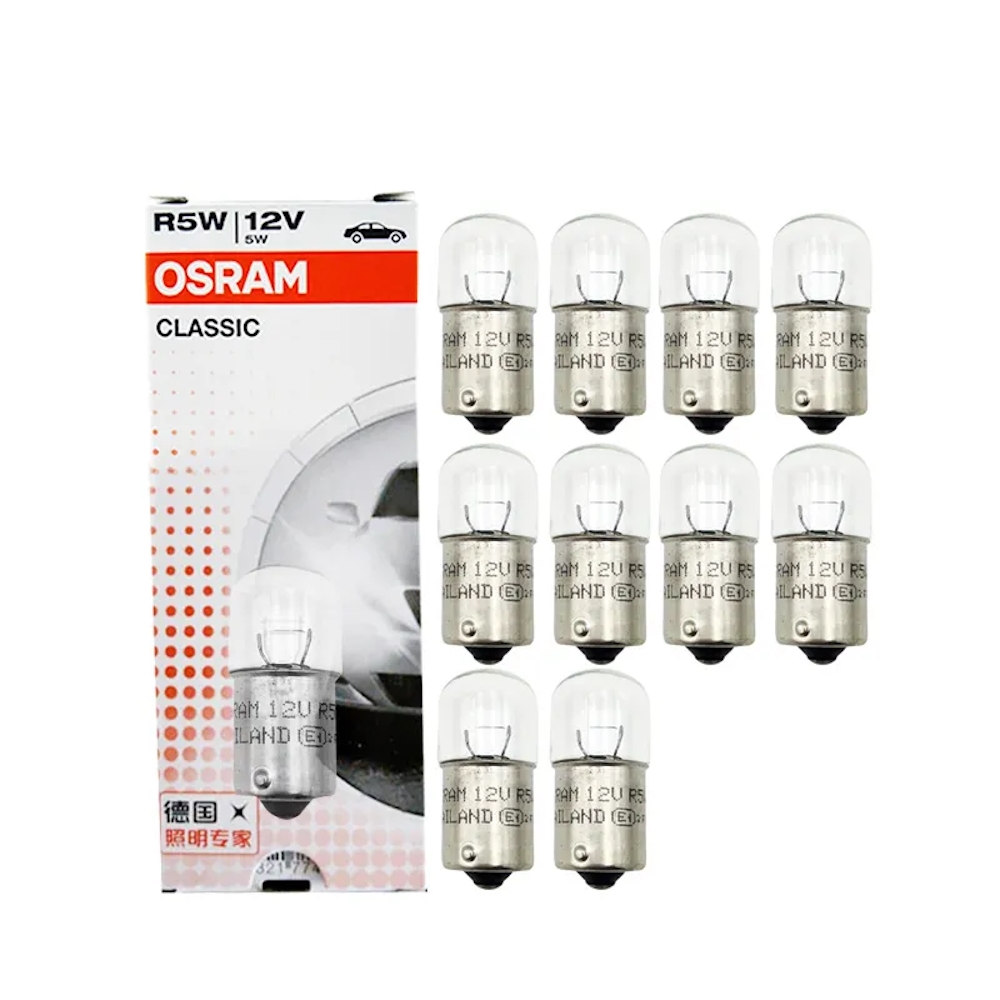 Комплект автомобильных сигнальных ламп Osram R5W (5W 12V) Classic 10шт