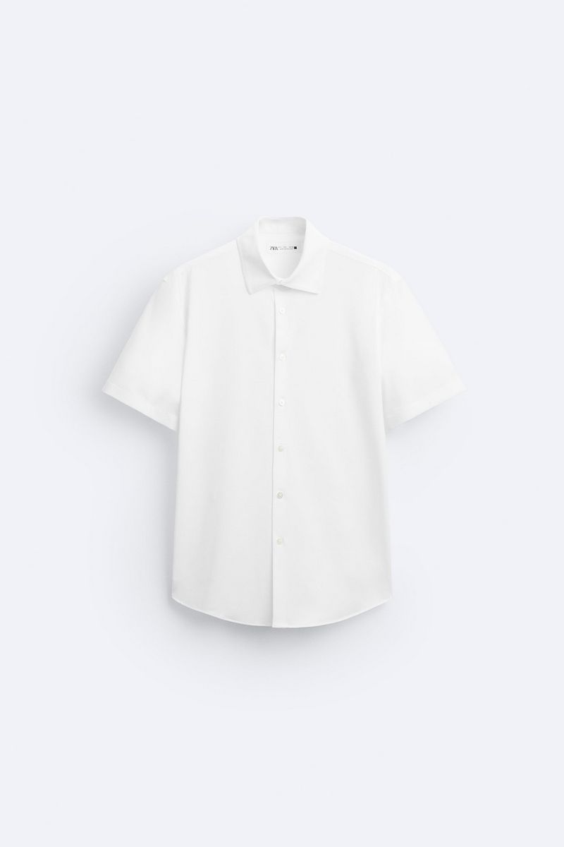 

Рубашка мужская ZARA 07545404 белая L, Белый, 07545404