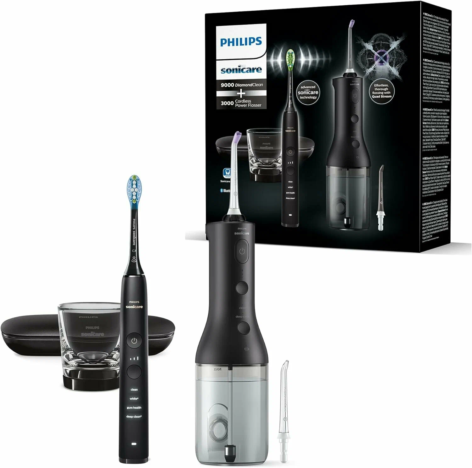

Ирригатор+электрическая зубная щетка Philips HX3866/43 черный, HX3866/43