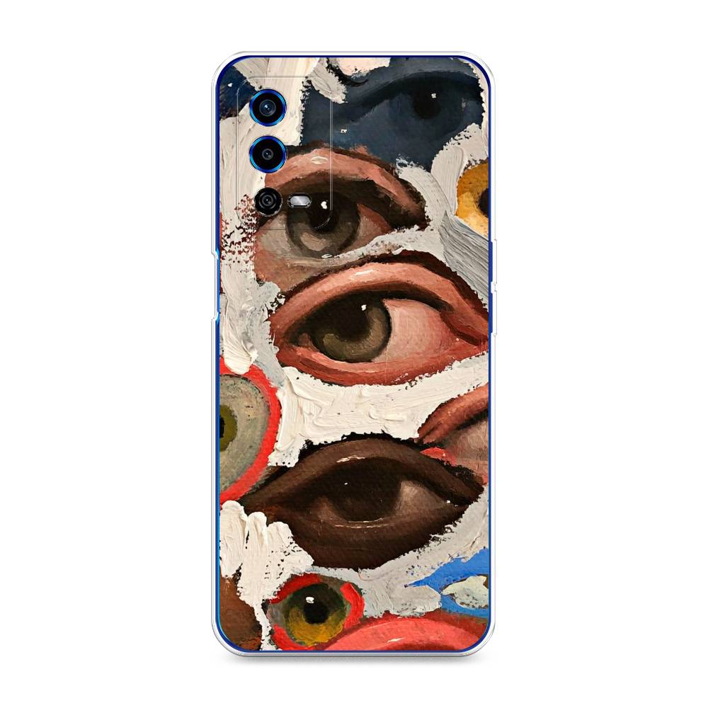 фото Чехол awog "глаза масляная живопись" для oppo a55 4g