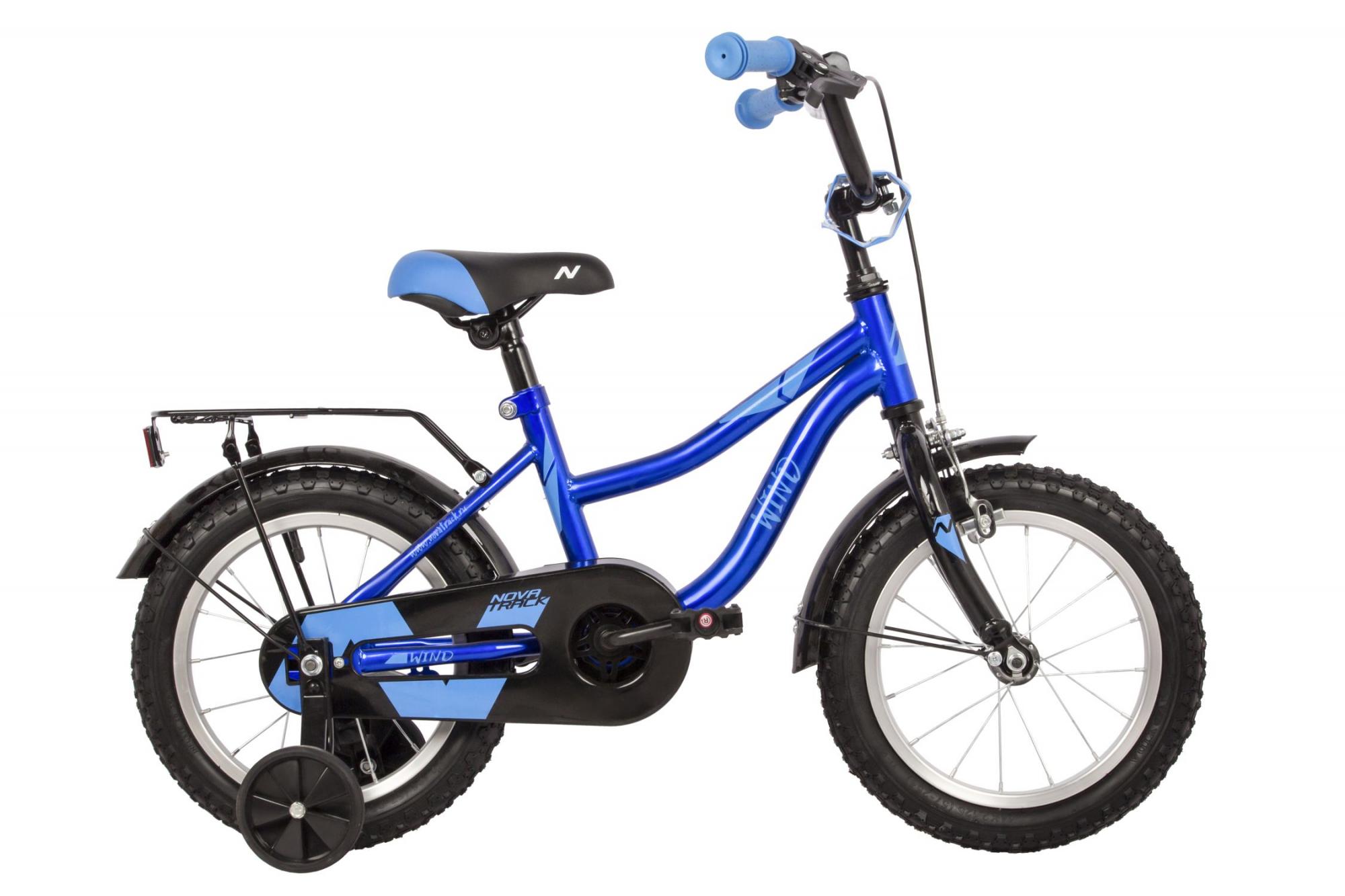 Велосипед 14 Хардтейл Novatrack Wind Boy (2022) Количество Скоростей 1 Рама Сталь 9 Синий
