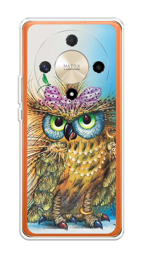 

Чехол на Honor X9B "Модная сова", Коричневый;голубой, 6122550-1