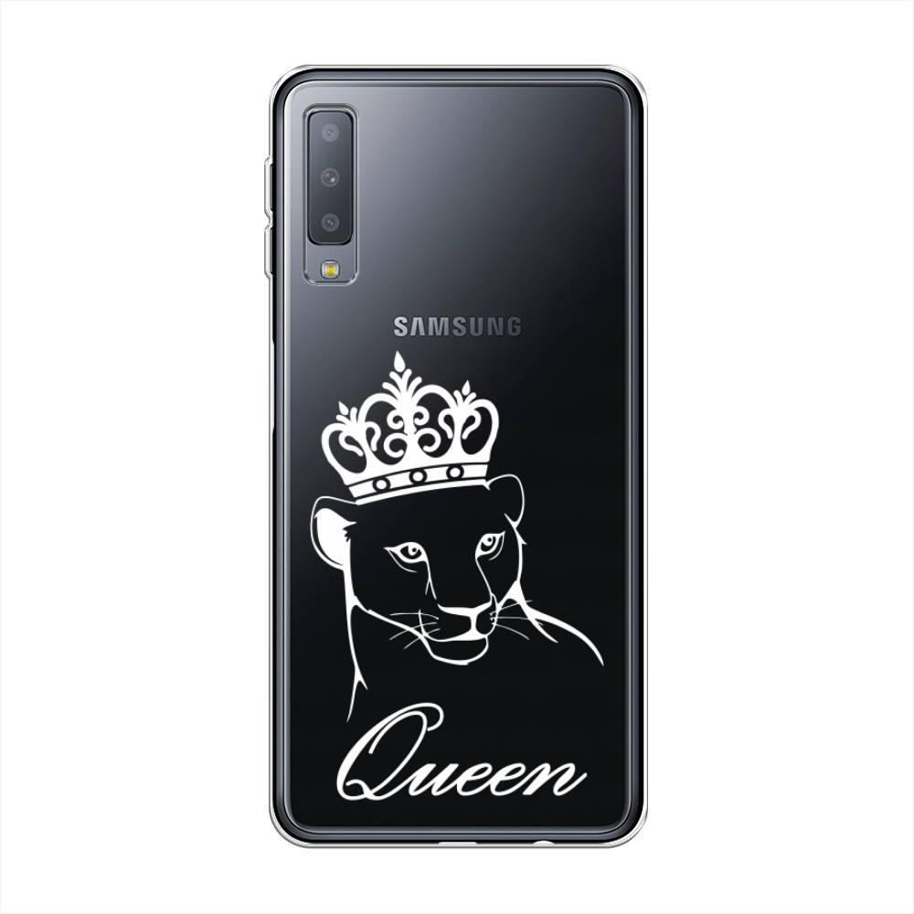 

Чехол Awog на Samsung Galaxy A7 2018 "Львица королева", Бежевый;прозрачный, 26750-7
