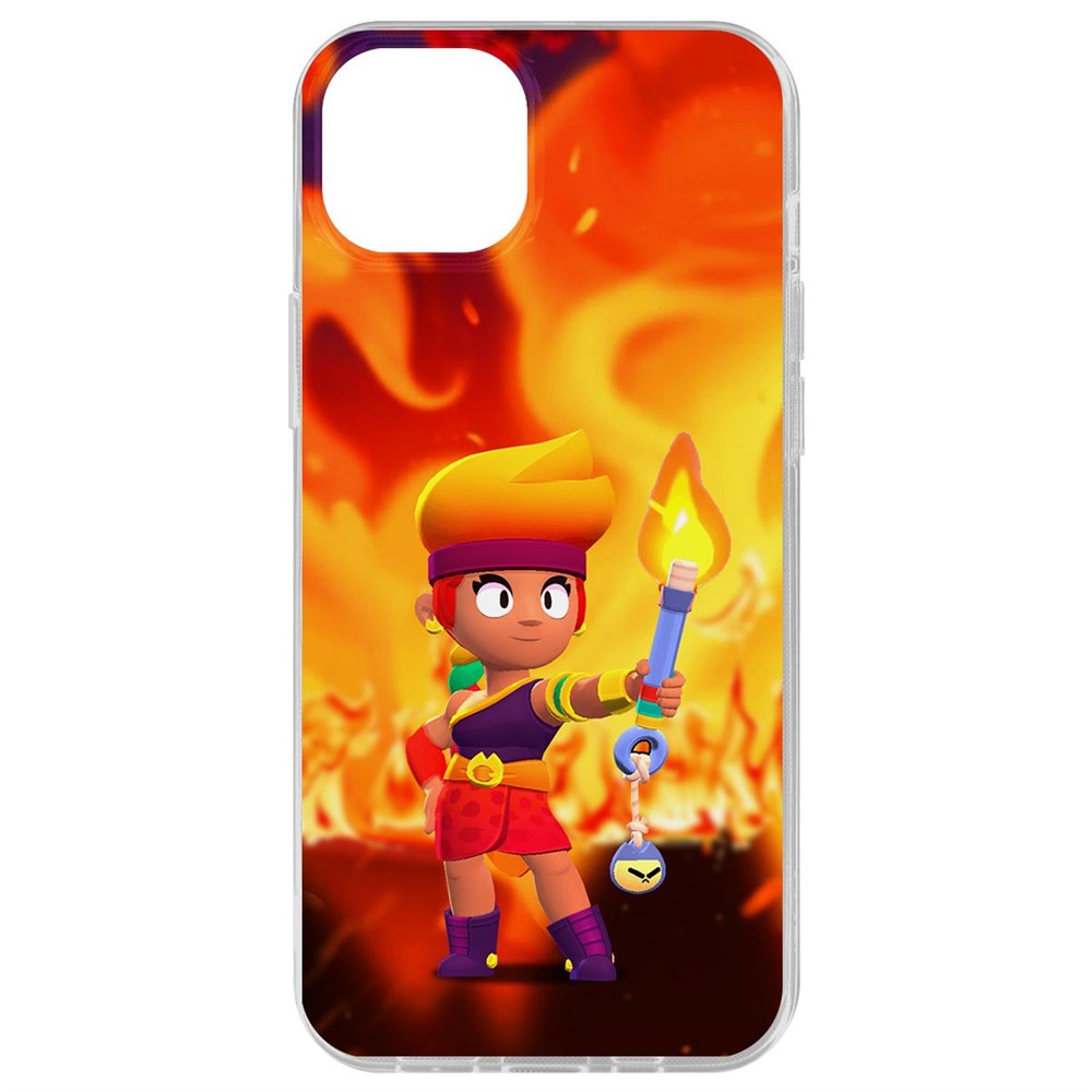 

Чехол-накладка Krutoff Clear Case Brawl Stars-Амбер для iPhone 15 Plus, Прозрачный