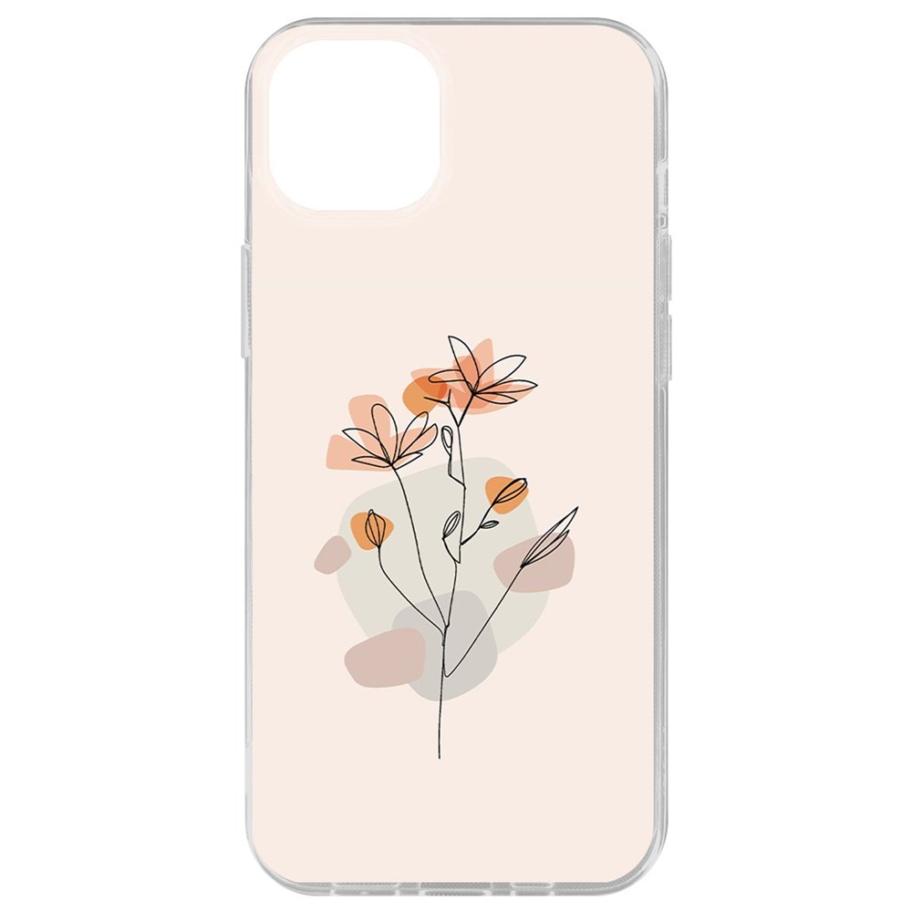 

Чехол-накладка Case Ромашки для iPhone 15 Plus, Прозрачный