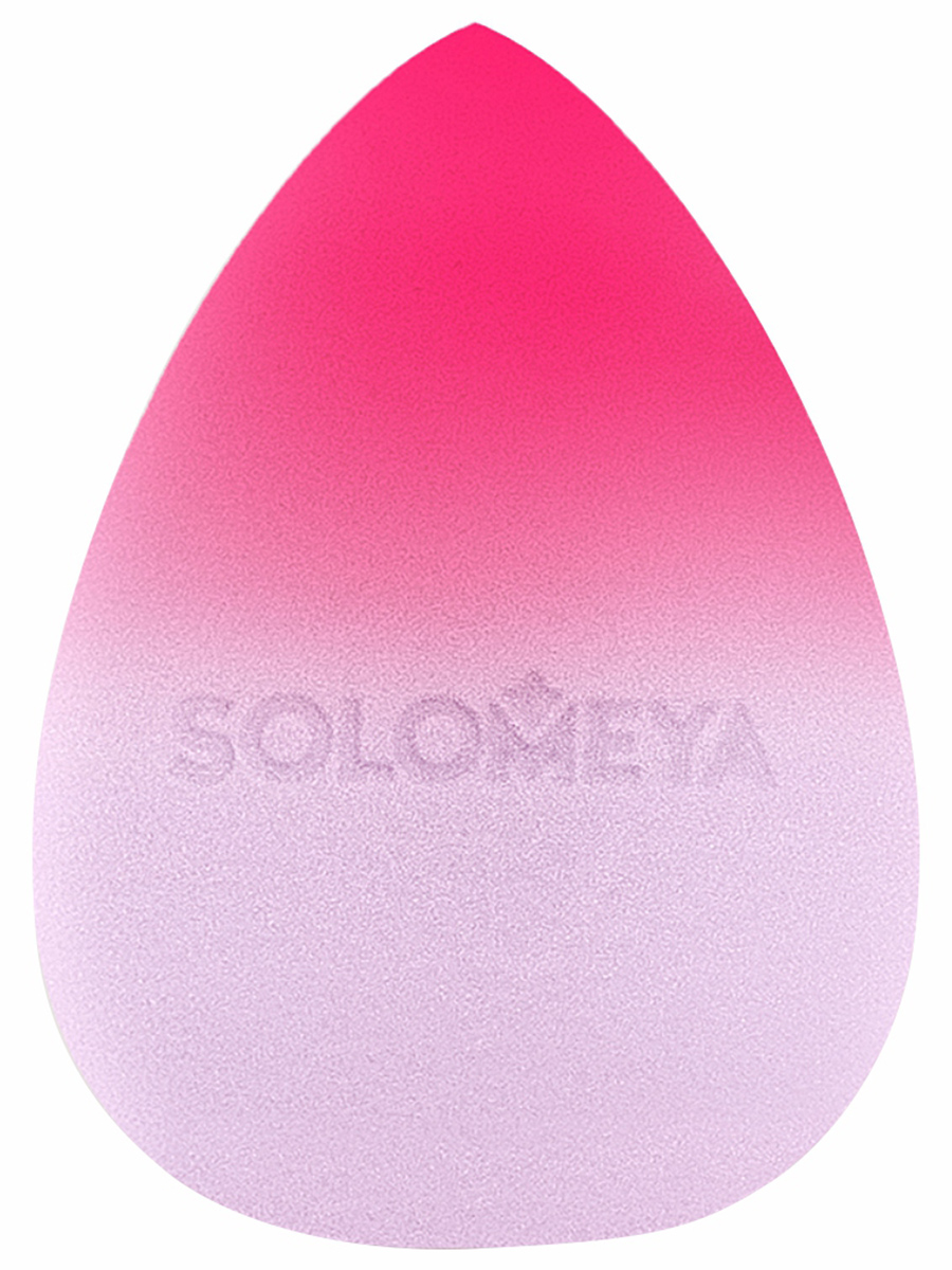 Спонж для макияжа Solomeya меняющий цвет Purple-pink фиолетовый розовый сложнотехническая открытка с днем рождения 15 фиолетовый розовый бирка 12 5х17 5см