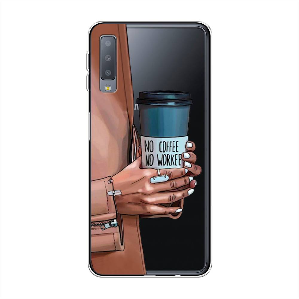 

Чехол Awog на Samsung Galaxy A7 2018 "No coffee", Коричневый;серый, 26750-7