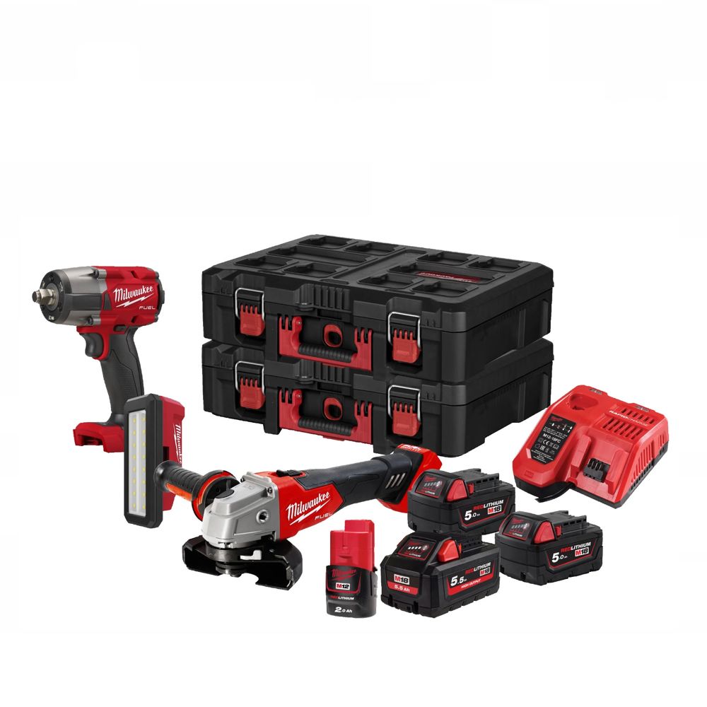 Набор электроинструмента Milwaukee M18 FPP3T2-554P 4933481020 набор apex up совок со щеткой 11630 а