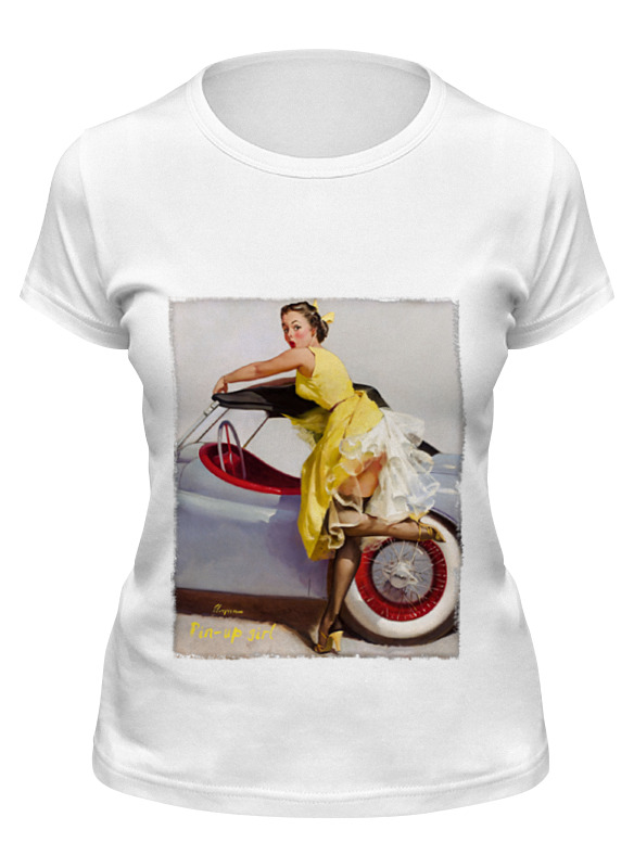 

Футболка женская Printio Pin-up girl белая S, Белый, Pin-up girl