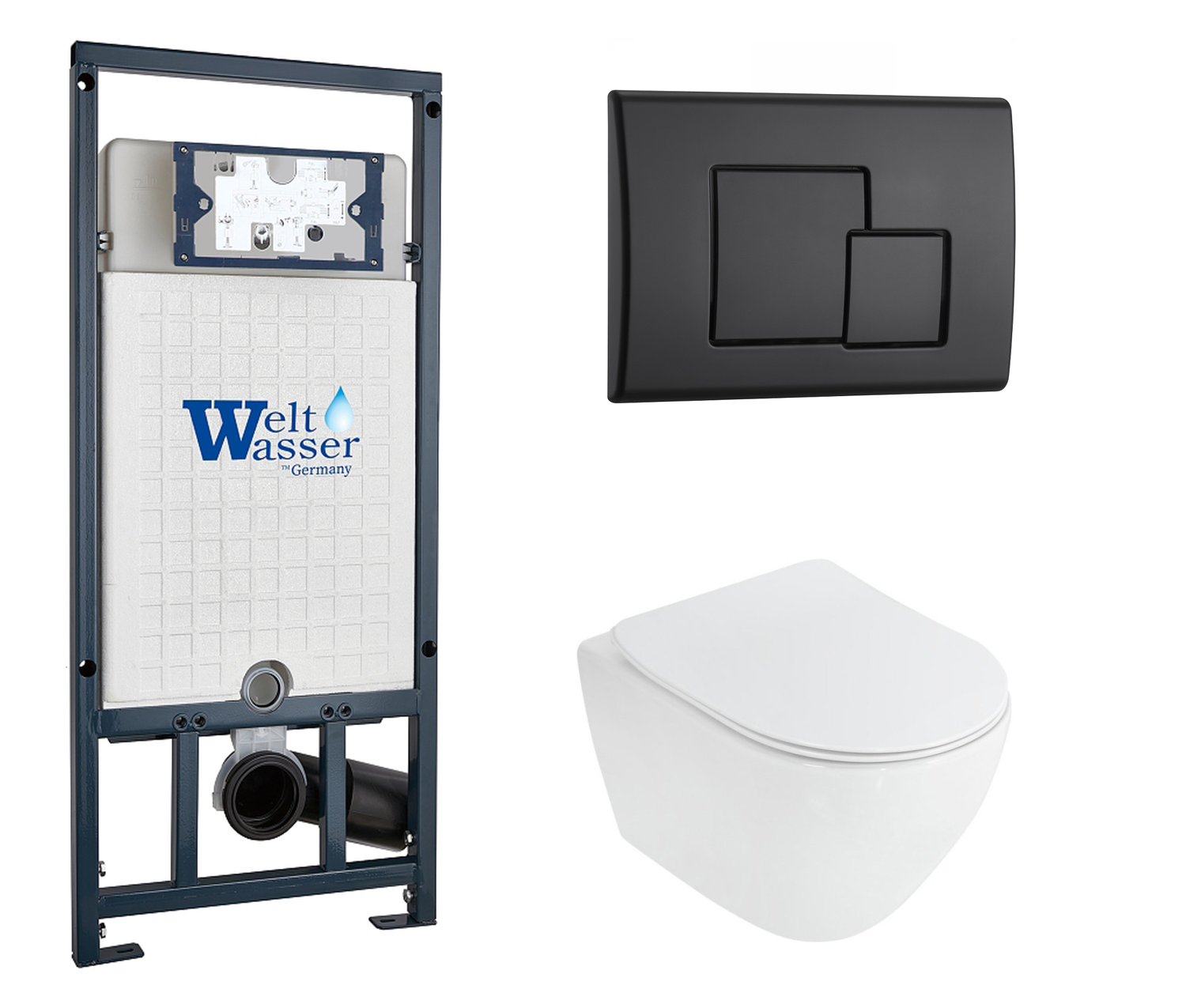 

Комплект: инсталляция WeltWasser Marberg 507 + унитаз Stylus с кнопкой черной
