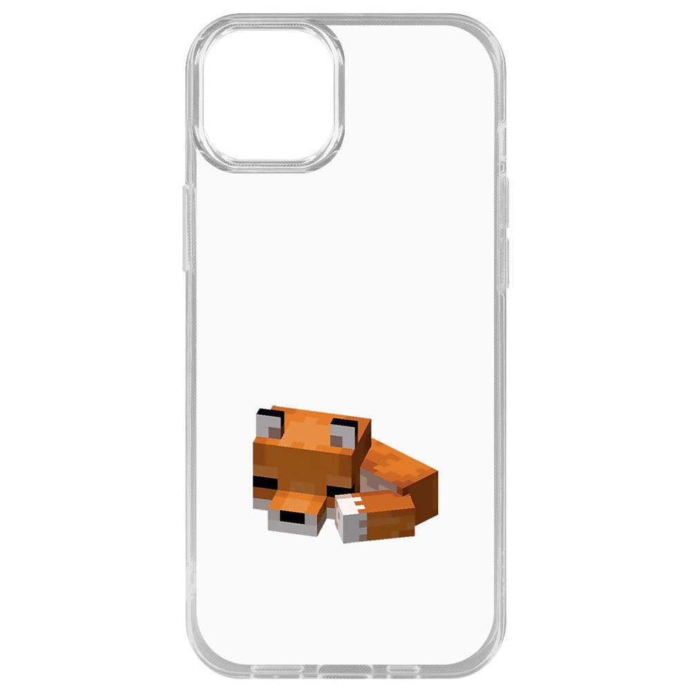 

Чехол-накладка Krutoff Clear Case Minecraft-Спящий Лисенок для iPhone 15 Plus, Прозрачный