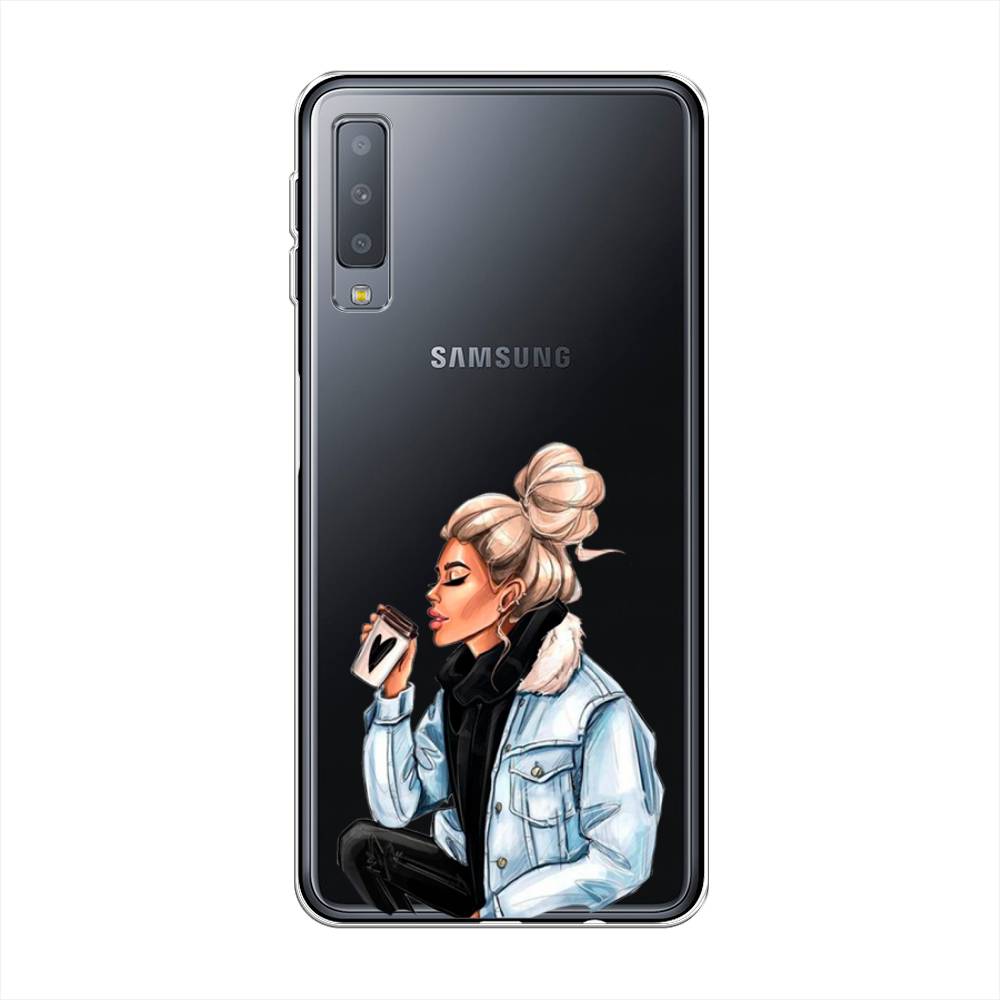 

Чехол Awog на Samsung Galaxy A7 2018 "Cute girl", Коричневый;бежевый, 26750-7