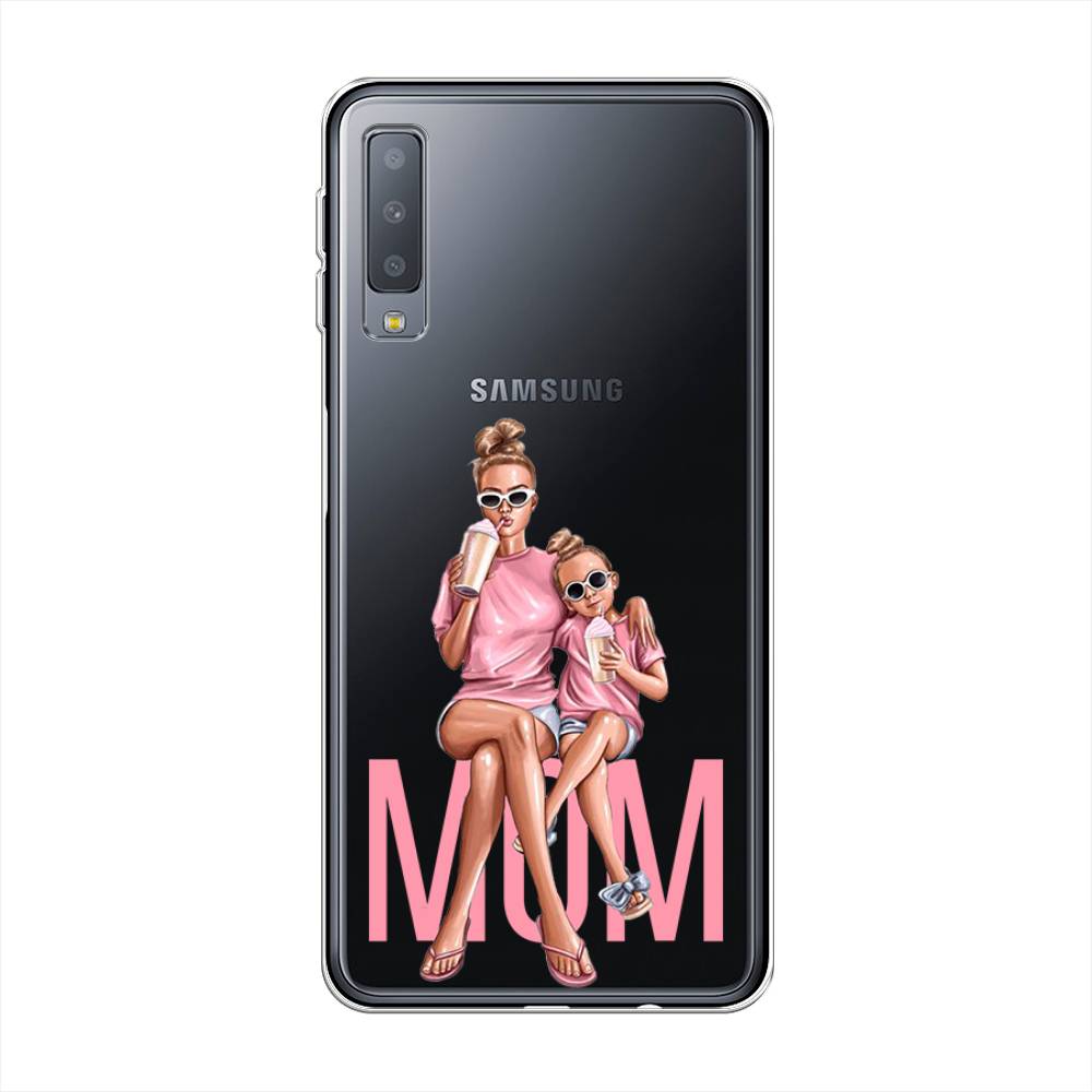 

Чехол Awog на Samsung Galaxy A7 2018 "Lovely mom", Синий;бежевый;розовый, 26750-7