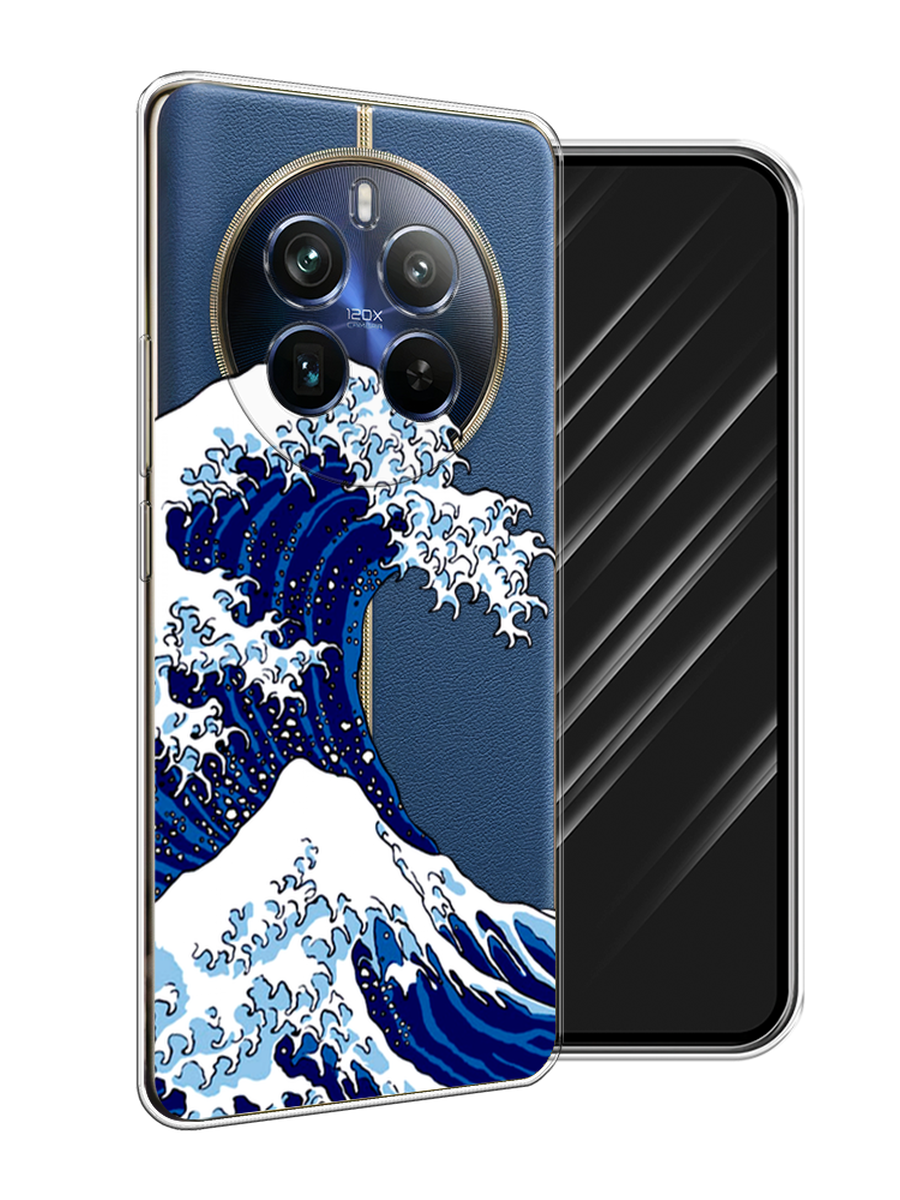 

Чехол Awog на Realme 12+ "Волна в Канагаве", Синий;белый, 2516350-1