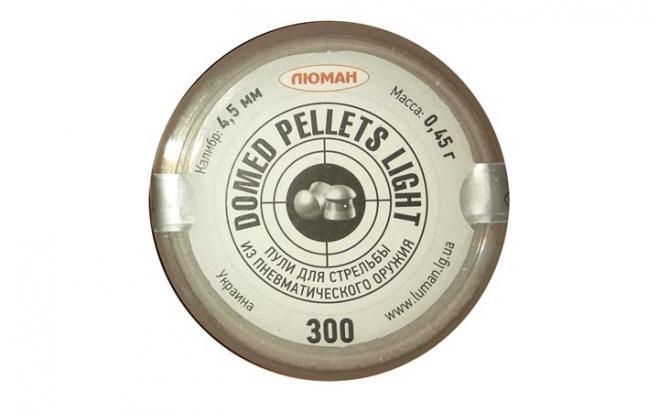 Пули пневматические Люман Domed pellets light 4,5 мм 0,45 грамма (300 шт.)