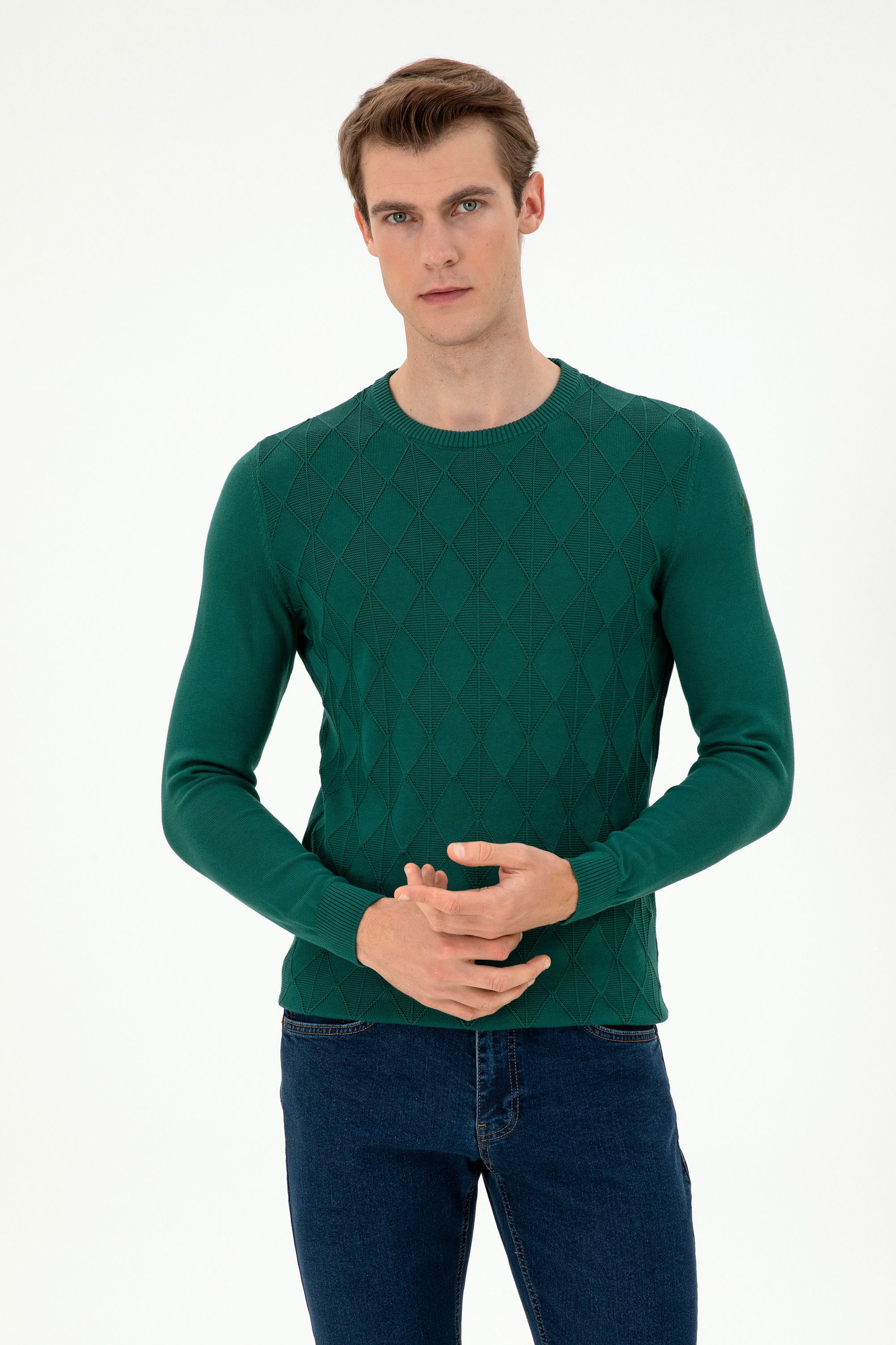 

Джемпер мужской U.S. POLO Assn. G081GL0TK0CORN зеленый M, G081GL0TK0CORN